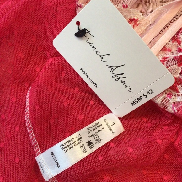 French Affair Azalea Babydoll Nightie & Panty Set - Picture 8 of 9